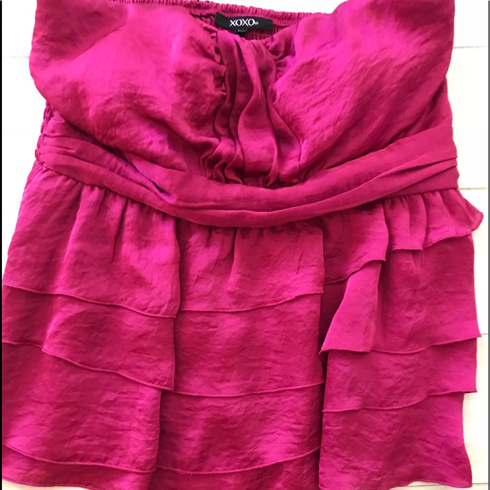 XOXO Strapless Ruffled Blouse - Picture 3 of 3